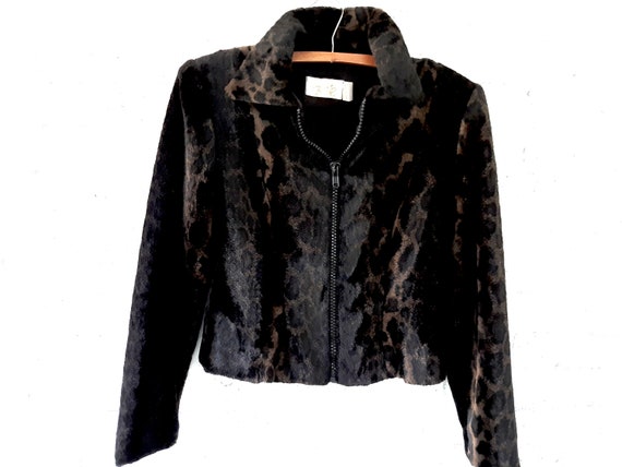 Women’s Vintage Faux Fur Leopard Jacket - image 1