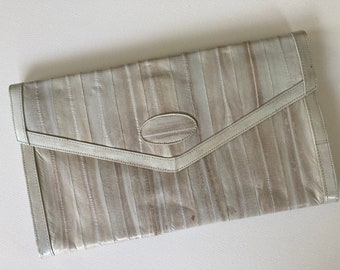 Bolso clutch vintage de piel de anguila
