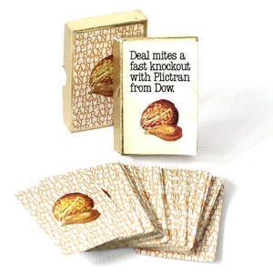Vintage Promotional Advertising Nut Playing Cards - Plictran, Dow,