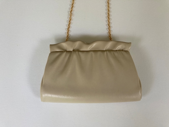 Beige clutch purse