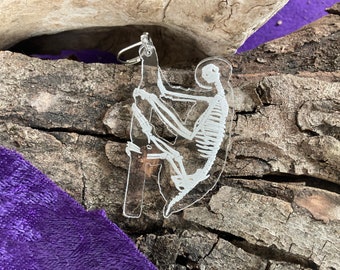 Etched Sloth Skeleton Acrylic Earrings – Osteomancy Taxidermy Jewelry