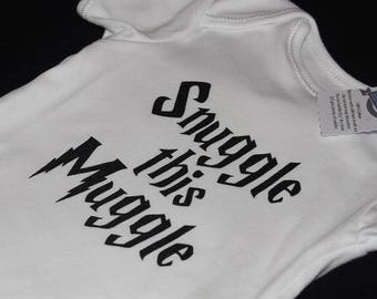 Snuggle This Muggle Babygrow Funny Harry Cute Sweet Potter Gift Present Movie