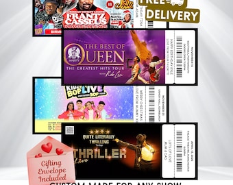 Theatre Gift Ticket, Show , Concert, Musical. Comedian , Voucher, Surprise, Event Gig