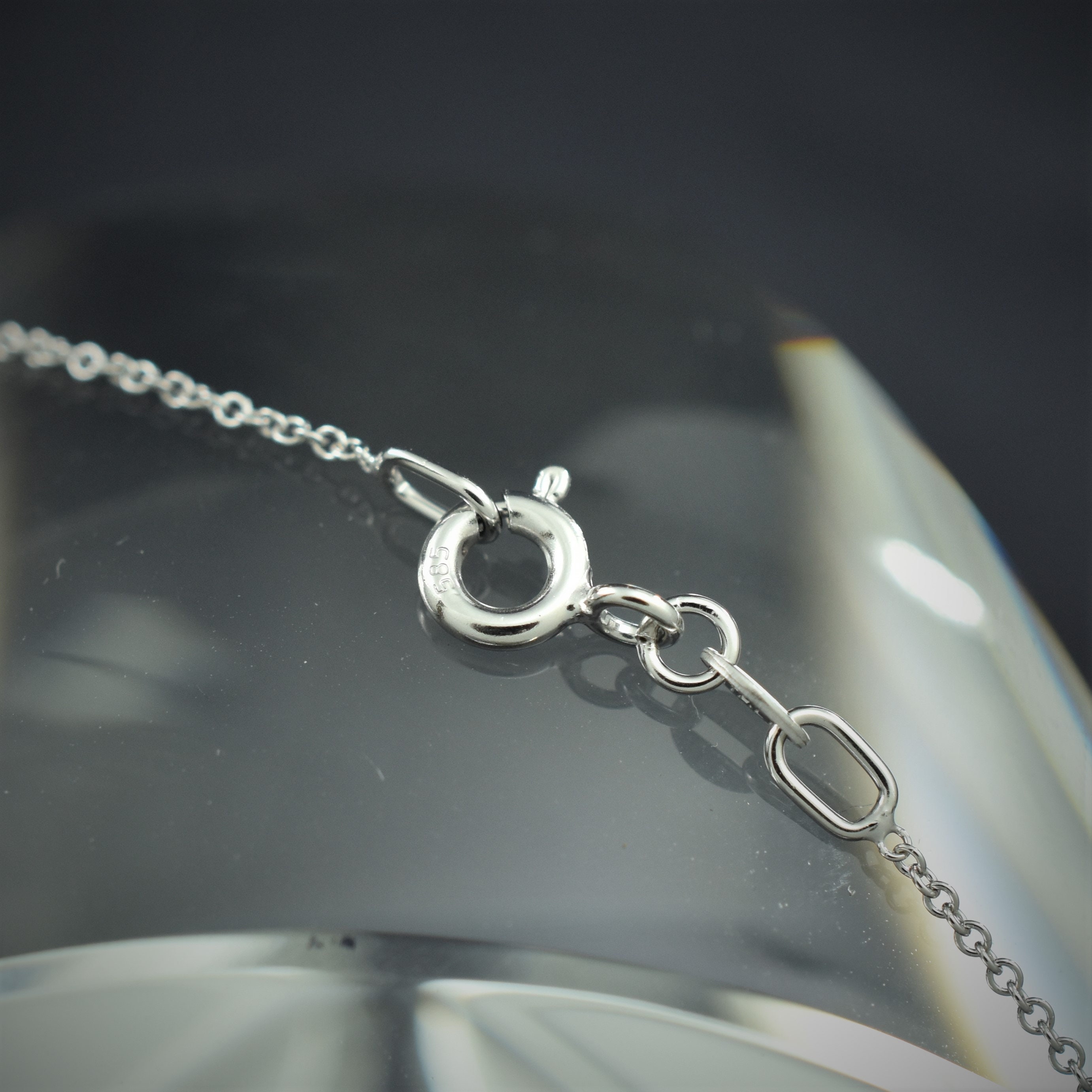Diamond Solitaire Necklace / Genuine Diamond Set in - Etsy