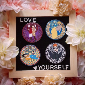 Love Yourself, BTS Kpop Hard Enamel Lapel Pin Badge, Gift for Collectors, Backpack Pin Accessory,Gift for ARMY