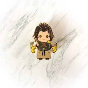 Terra, Way Finder Trio, KH Inspired Enamel Pin, Fanart Character Pin, Video Game Lapel Pin Badge, Gift for Collectors, Gift for Gamers