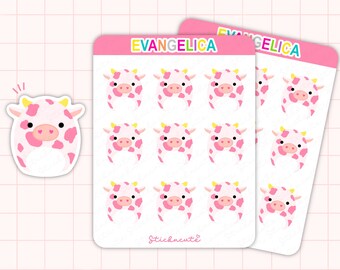 squishmallow evangelica sticker sheet squishmallow stickers etsy