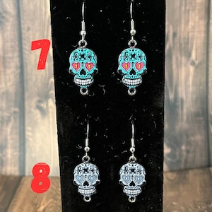 Sugar skull earrings | multiple colors