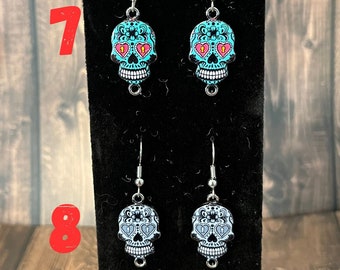 Sugar skull earrings | multiple colors