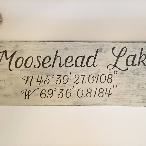 Custom distressed wooden sign