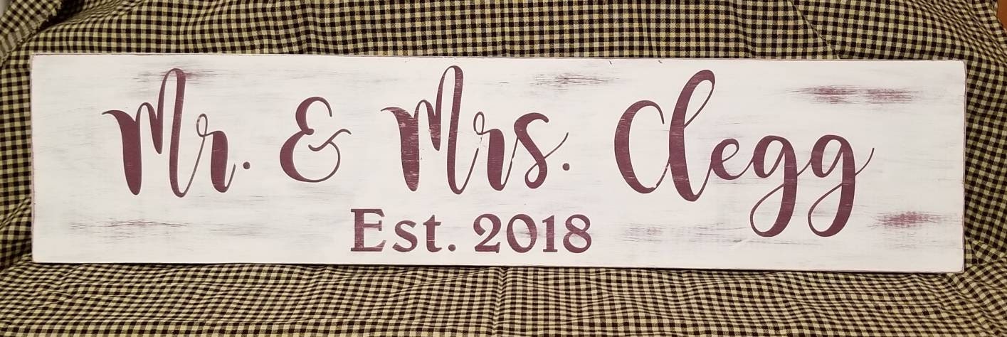 Custom Distressed Wooden Sign - Etsy