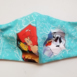 Youth medium | Little Mermaid face mask | cotton with elastic