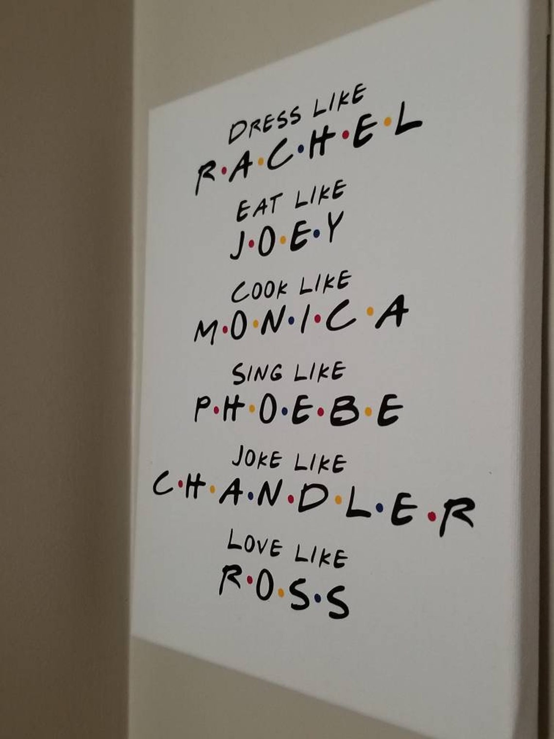 Friends themed canvas wall decor framed or unframed sign | Etsy