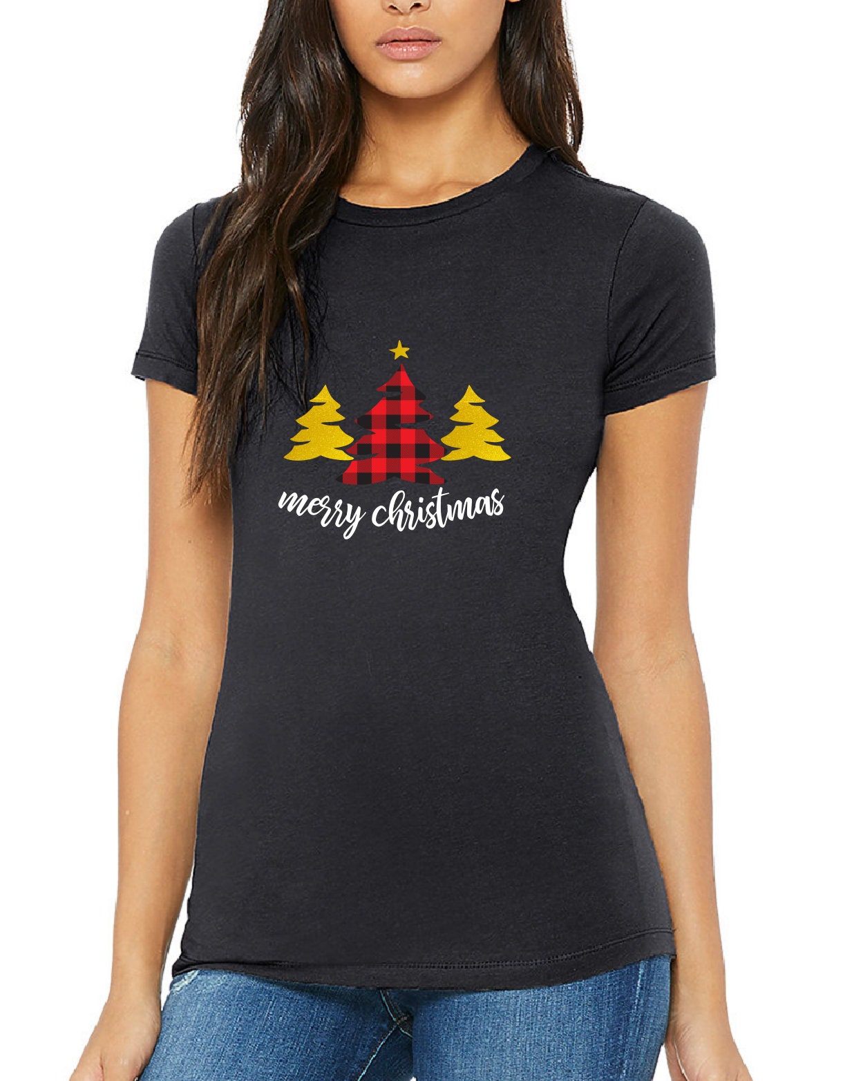 Merry Christmas T Shirt Merry Christmas Shirt vrouwen Etsy Nederland