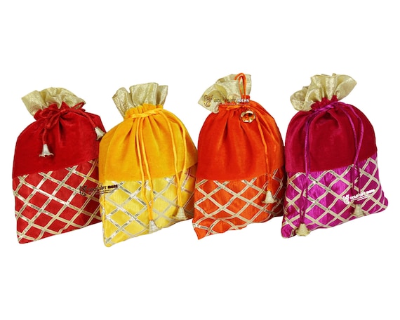 Buy Goldgiftideas Silk Velvet Potli Bags for Women Potli Pouches