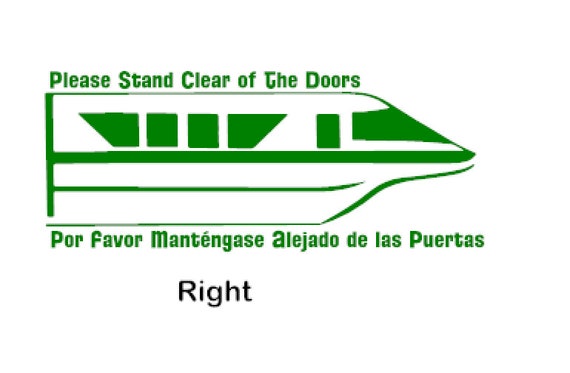Monorail Please Stand Clear Of The Doors Wdw Disney Disneyland Disney Monorail Magic Kingdom Monorail Decal