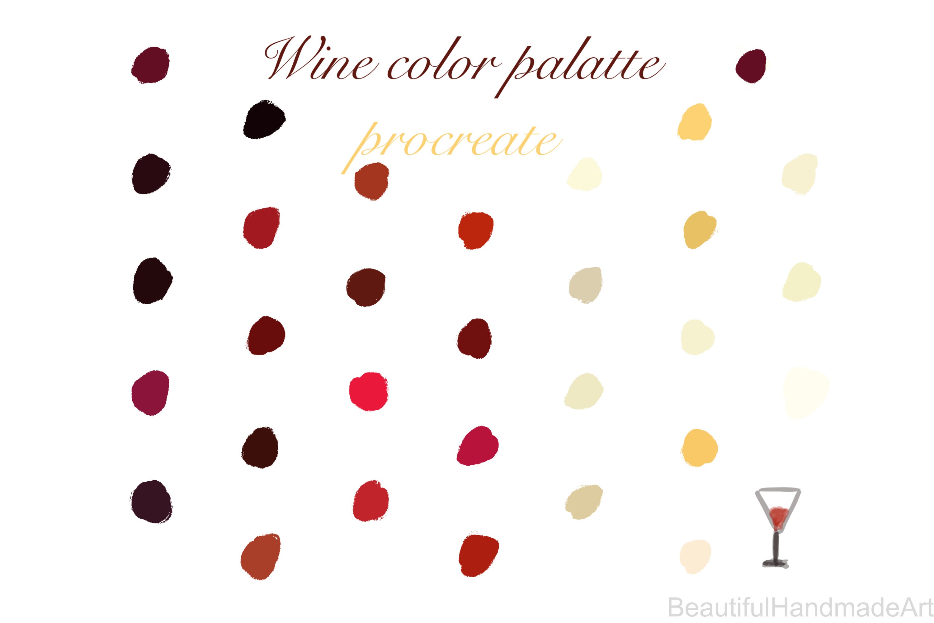 Wine/ red wine/ white wine/ beverage/ color palette / Etsy