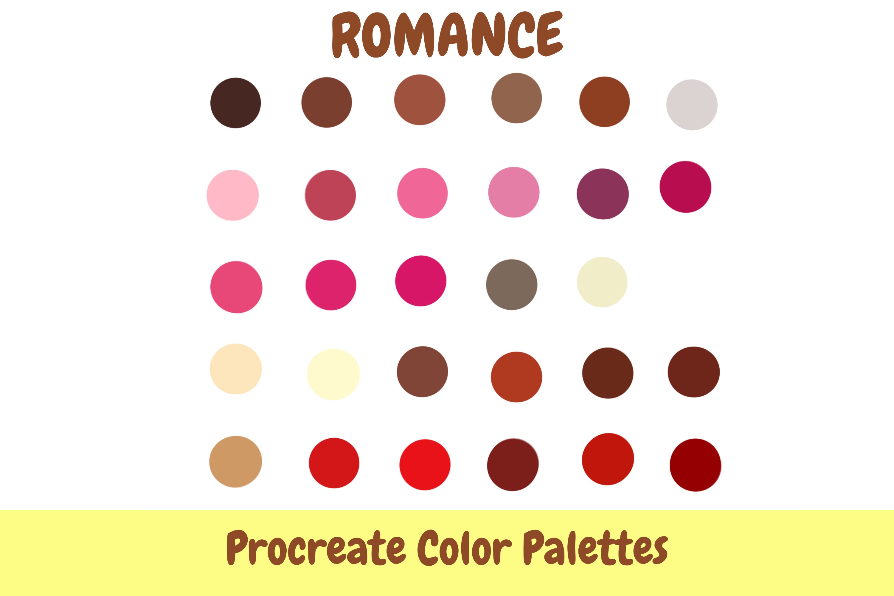 Romance Color Palette / Procreate / Swatches / 30 Color Palette / iPad ...