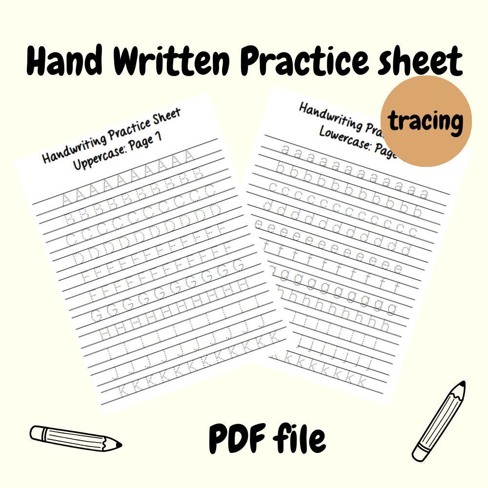 Hand Lettering Practice Sheet, Digital Lettering, Lettering, English ...