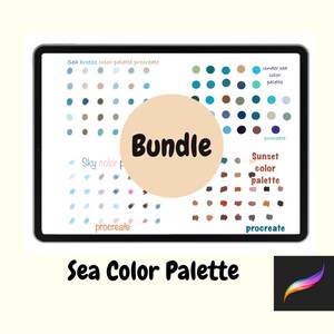 Ocean Color palette, Sea Procreate Color, Sky Color, Bundle Colors, procreate swatches, 120 colors, Sunset color, Under sea color