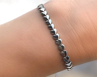 Sterlingzilveren mini-hart vriendschap schuifregelaar verstelbare armband