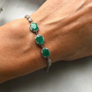 Genuine emerald best sale bracelet