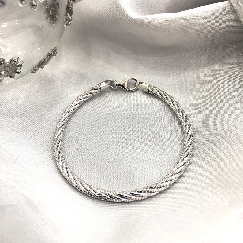 Sterling Silver Twist Weave Bracelet