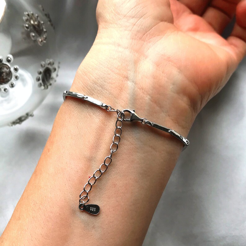 Genuine Emerald 5 Stone Oval Halo Silver Bracelet