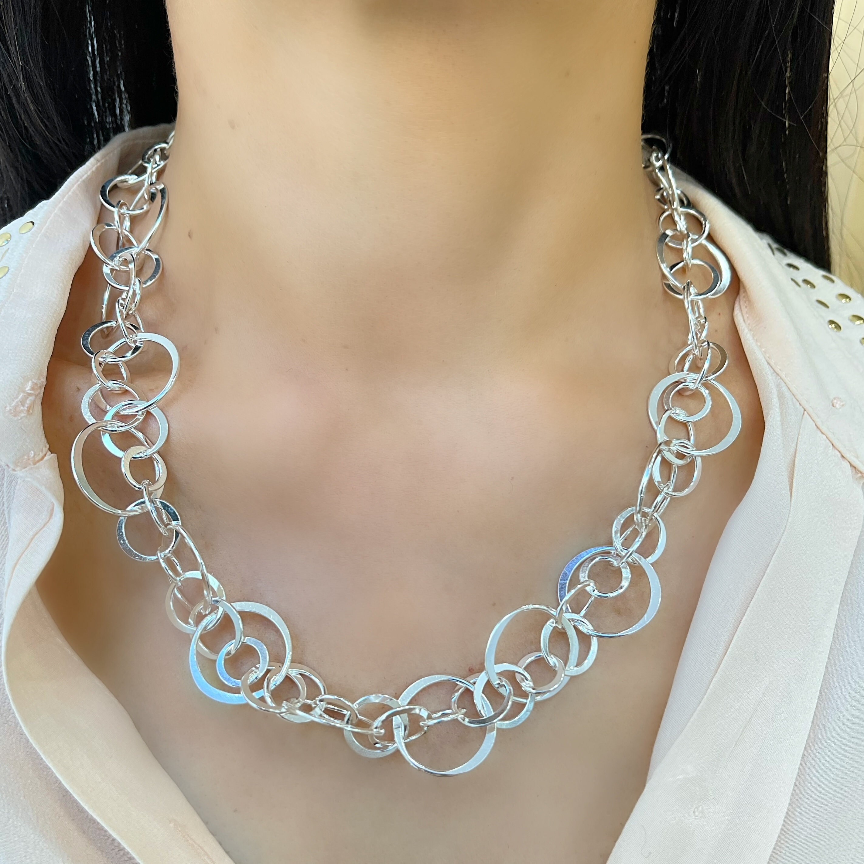 【美品】argue／SILVER.925 RicePerl NECKLACE AC7548OX-apm-monaco-maille-