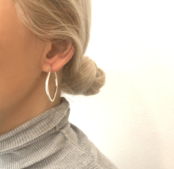 Sterling Silver Square Hoop Earrings Sterling Silver Square Hoop Earrings