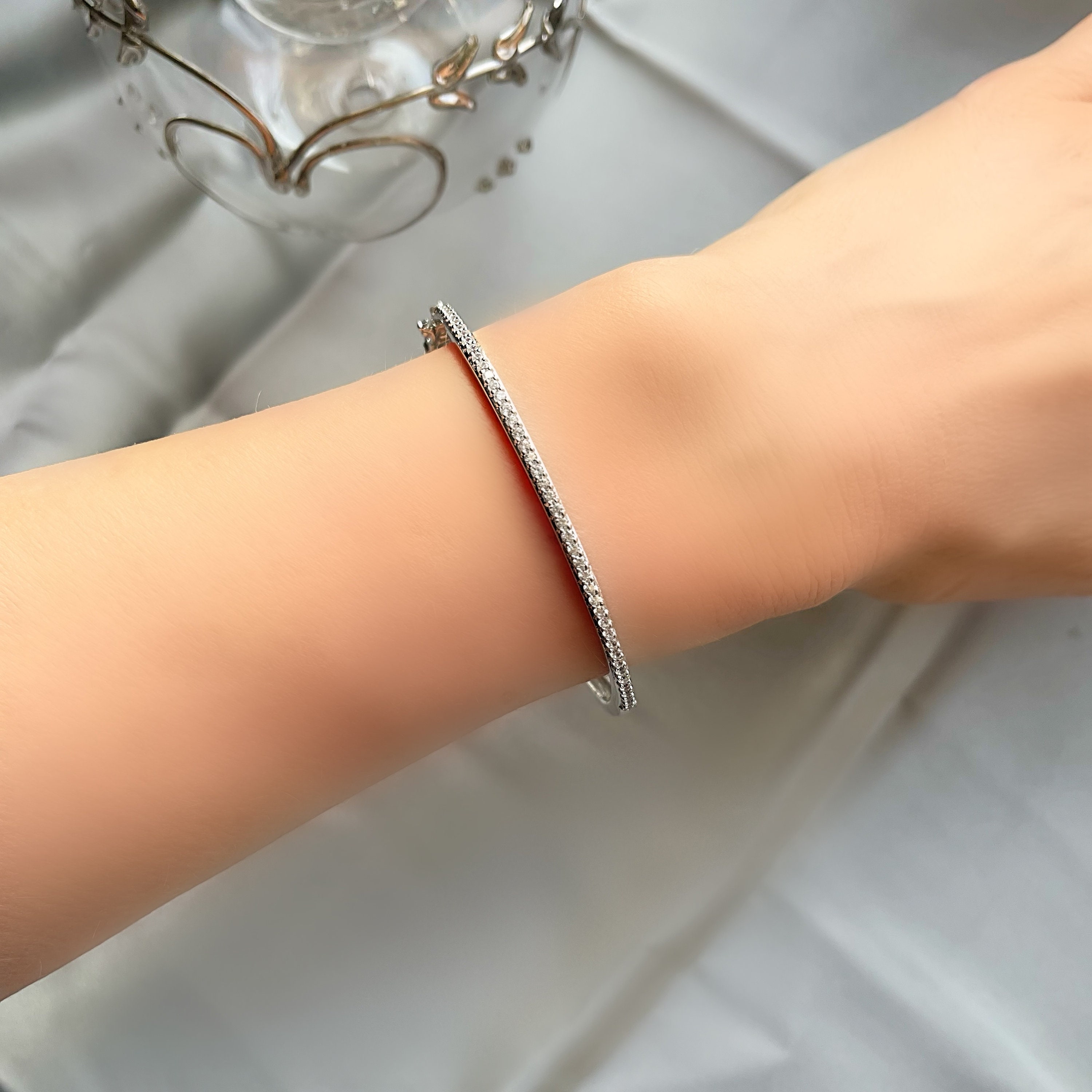 アクセサリー cantate Silver bangle Interlocking Silver Bangle – Signature Gifts Inc.