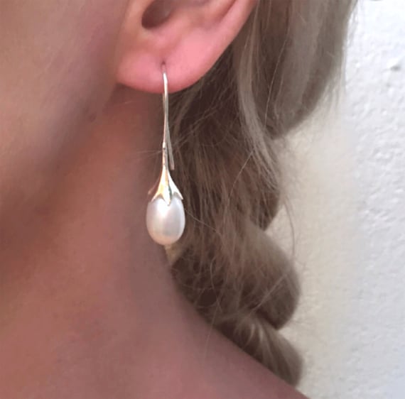 Etsy pearl 2024 drop earrings