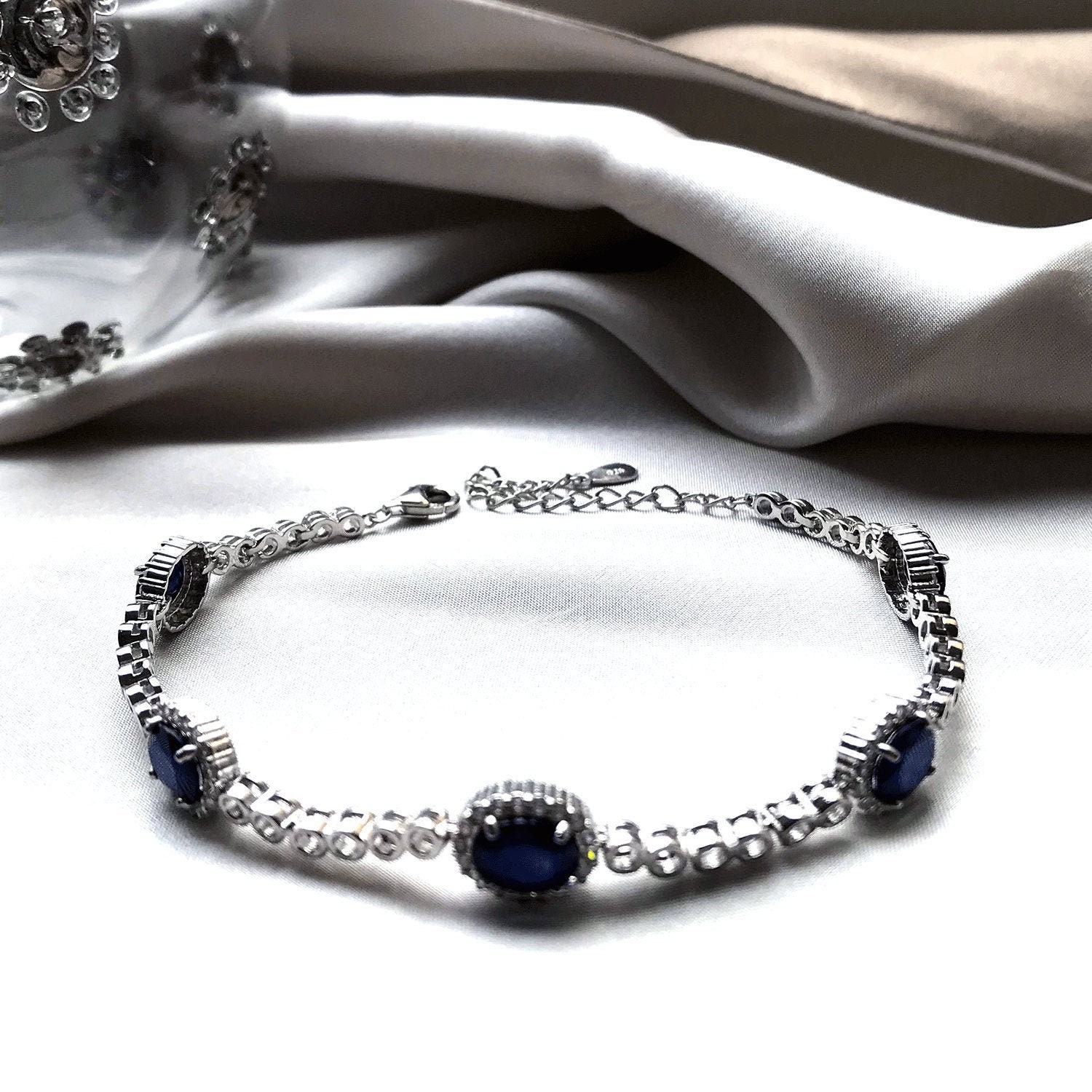 【AEKKI】Secret Code Sapphire Gemstone Bracelet~ブレスレット S8afd2ad0fbd84f89a0d8221f3670b