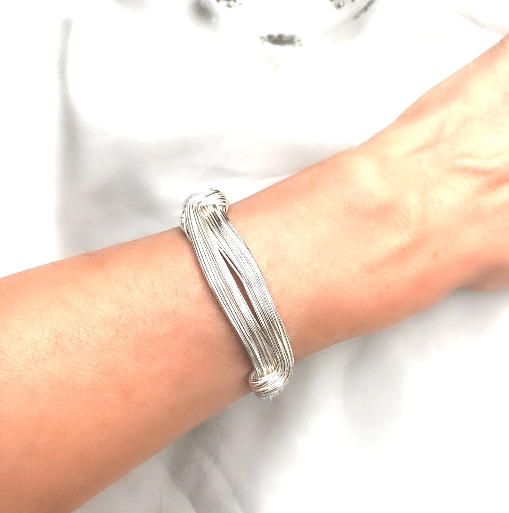 Shy Creation Baguette-Cut Diamond Hexagon Link Bangle