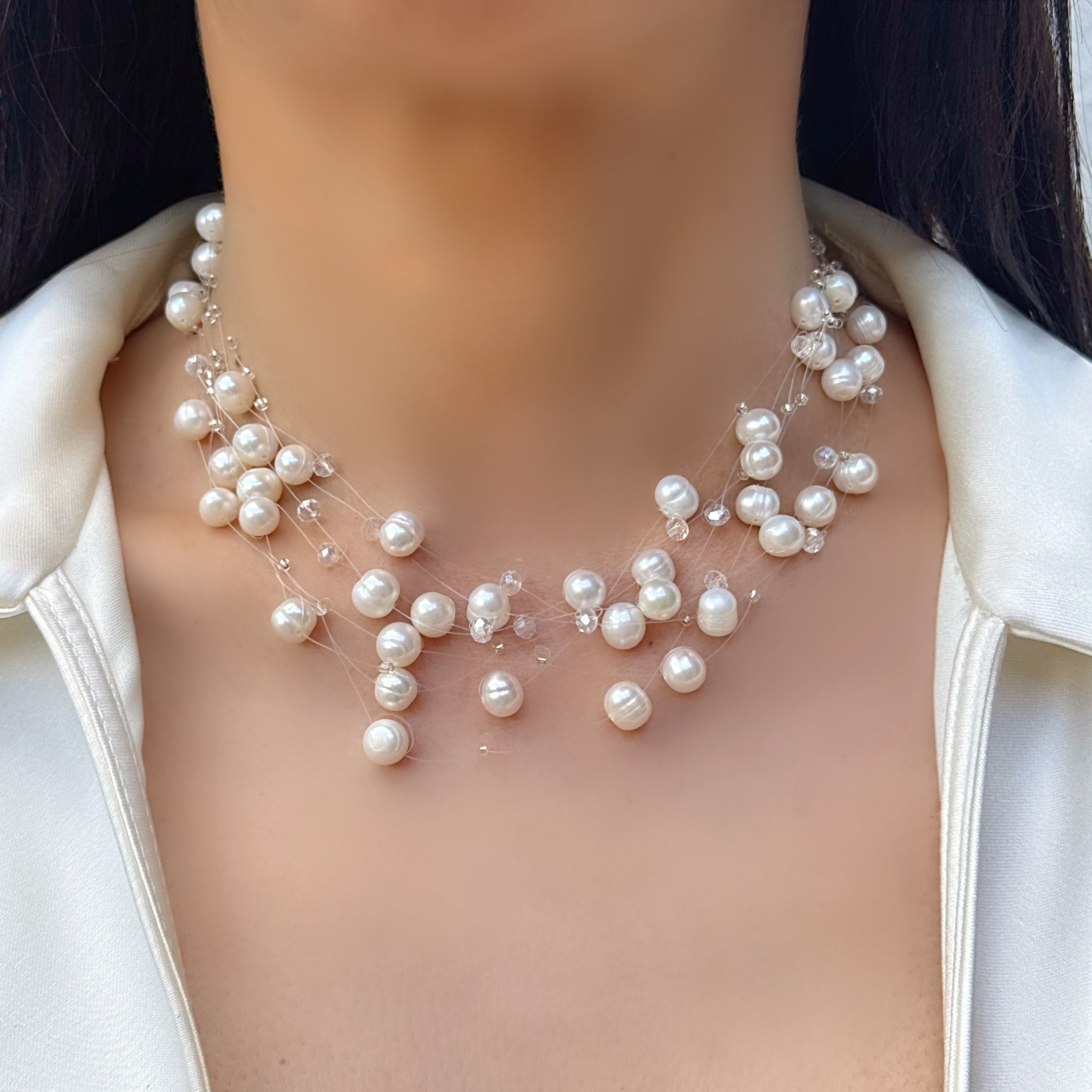 COLLANA FOGLIE ORO, ARGENTO E RAME
