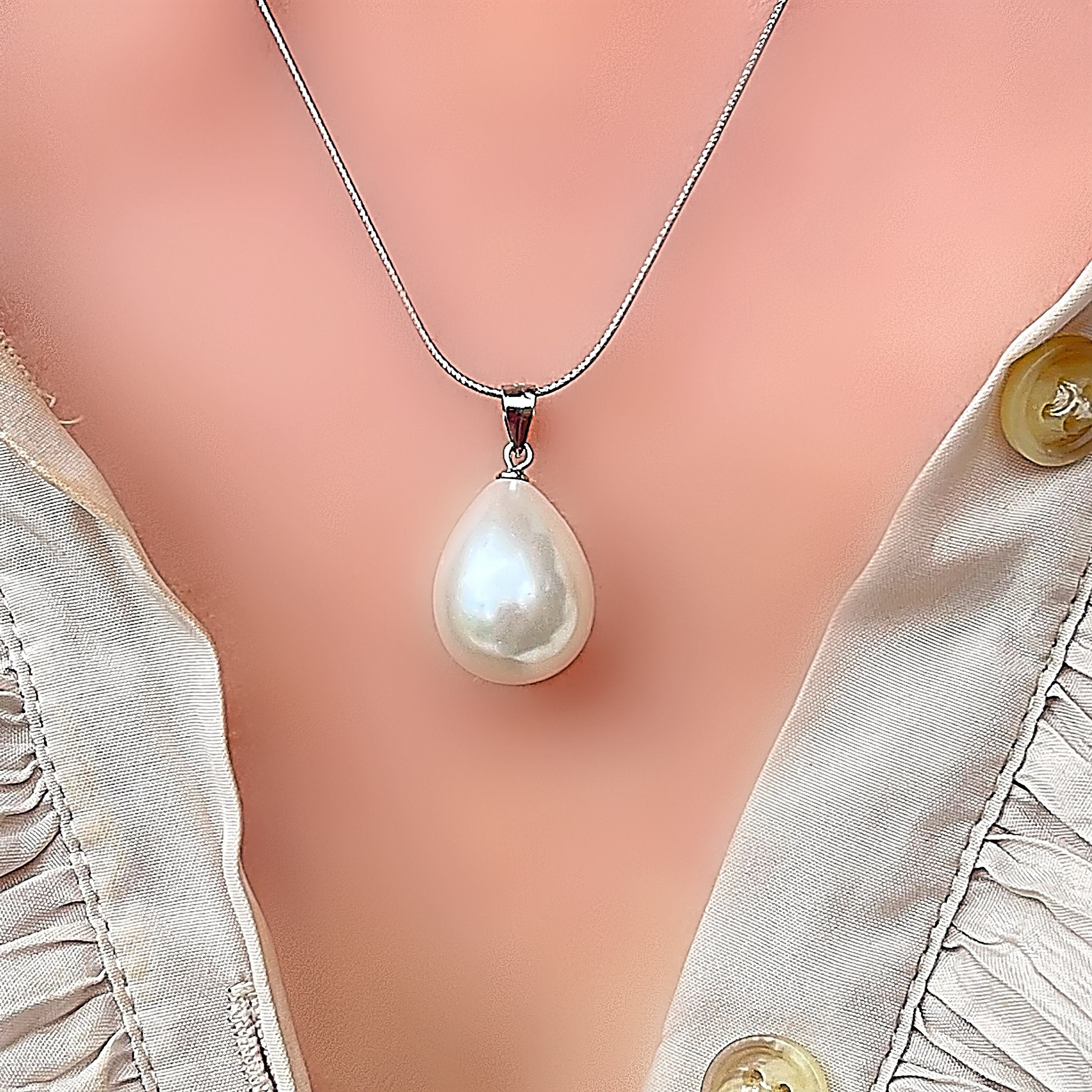 ★PEARLY MORE★ Magnet Chain Drop Surgical Necklace Heart Necklace [Surgical Stainless Steel] (kb060018n