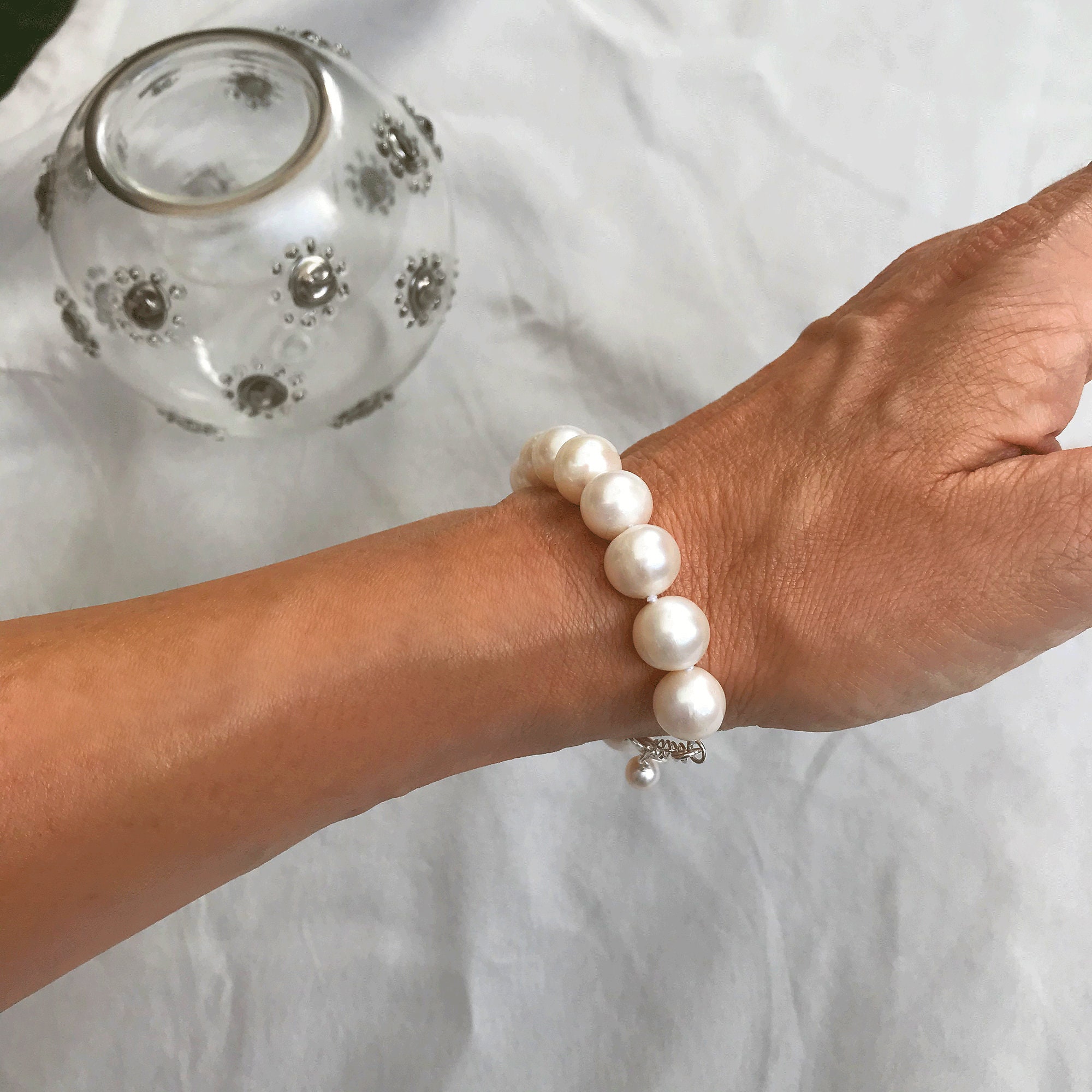9ct Gold Bracelet with Freshwater Pearls – NinaBreddal