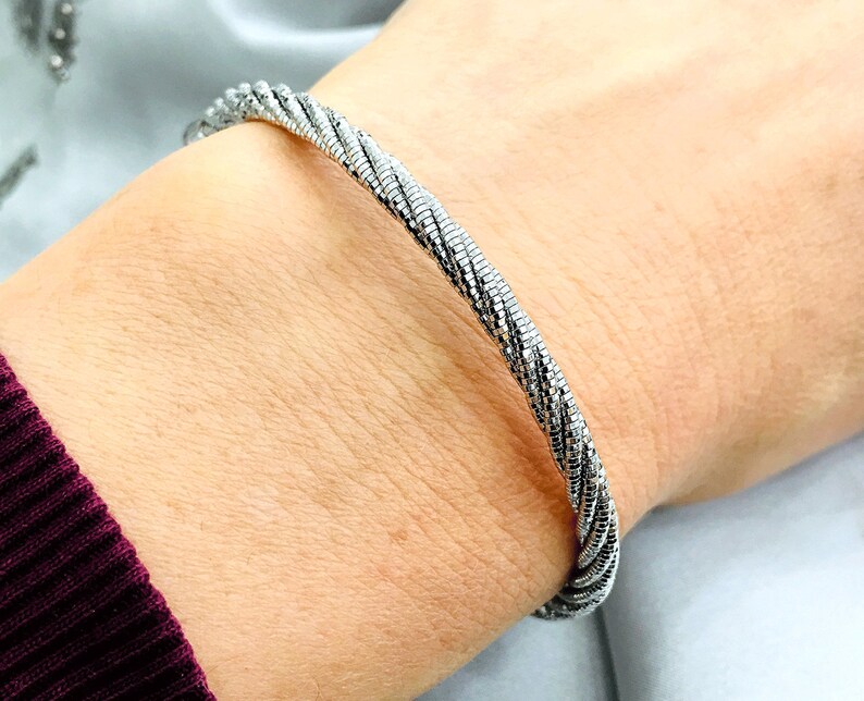 Sterling Silver Twist Weave Bracelet