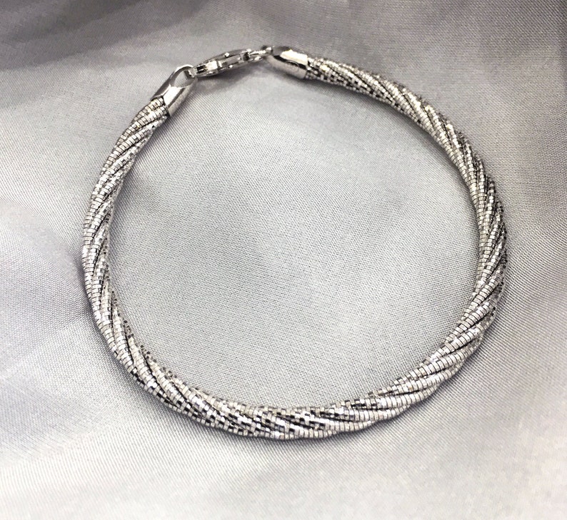 Sterling Silver Twist Weave Bracelet