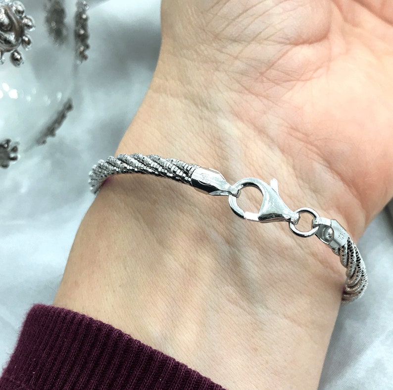 Sterling Silver Twist Weave Bracelet