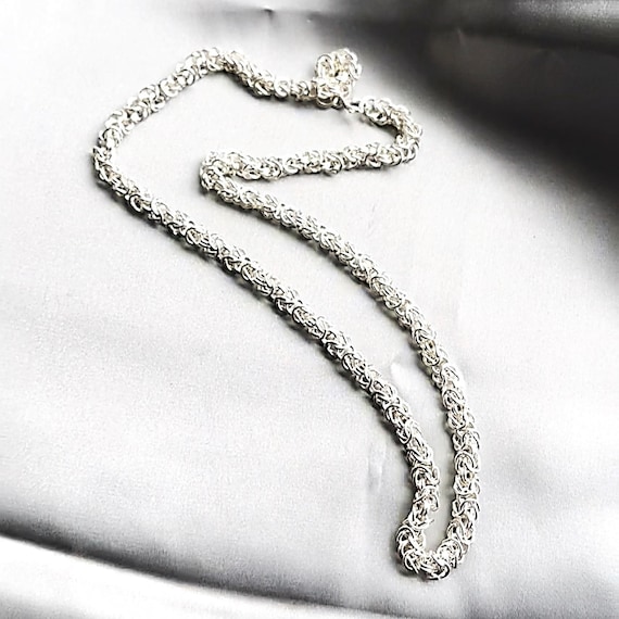 シルバー925 編み込みネックレス*4