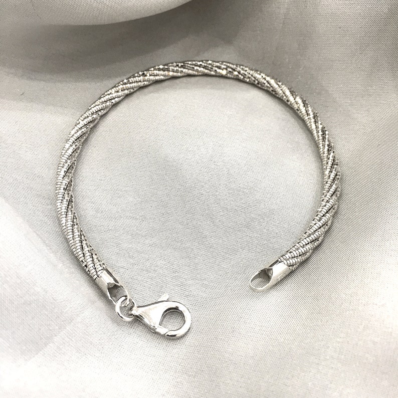 Sterling Silver Twist Weave Bracelet