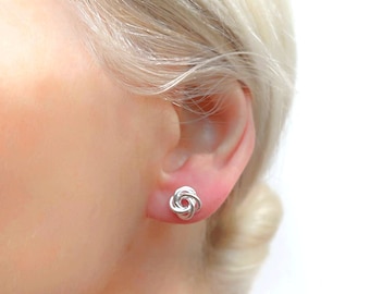 STONE HENgE/送料込み/関税込み Love Knot Silver Cubic ピアス ☆STONE HENgE☆わかっていても Love Knot ハンソヒ ピアス