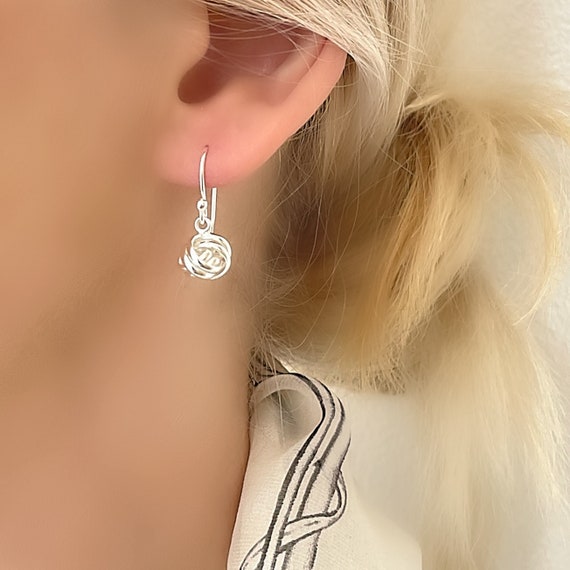 Presleigh Love Knot Stud Earrings in Bright Silver | Kendra Scott