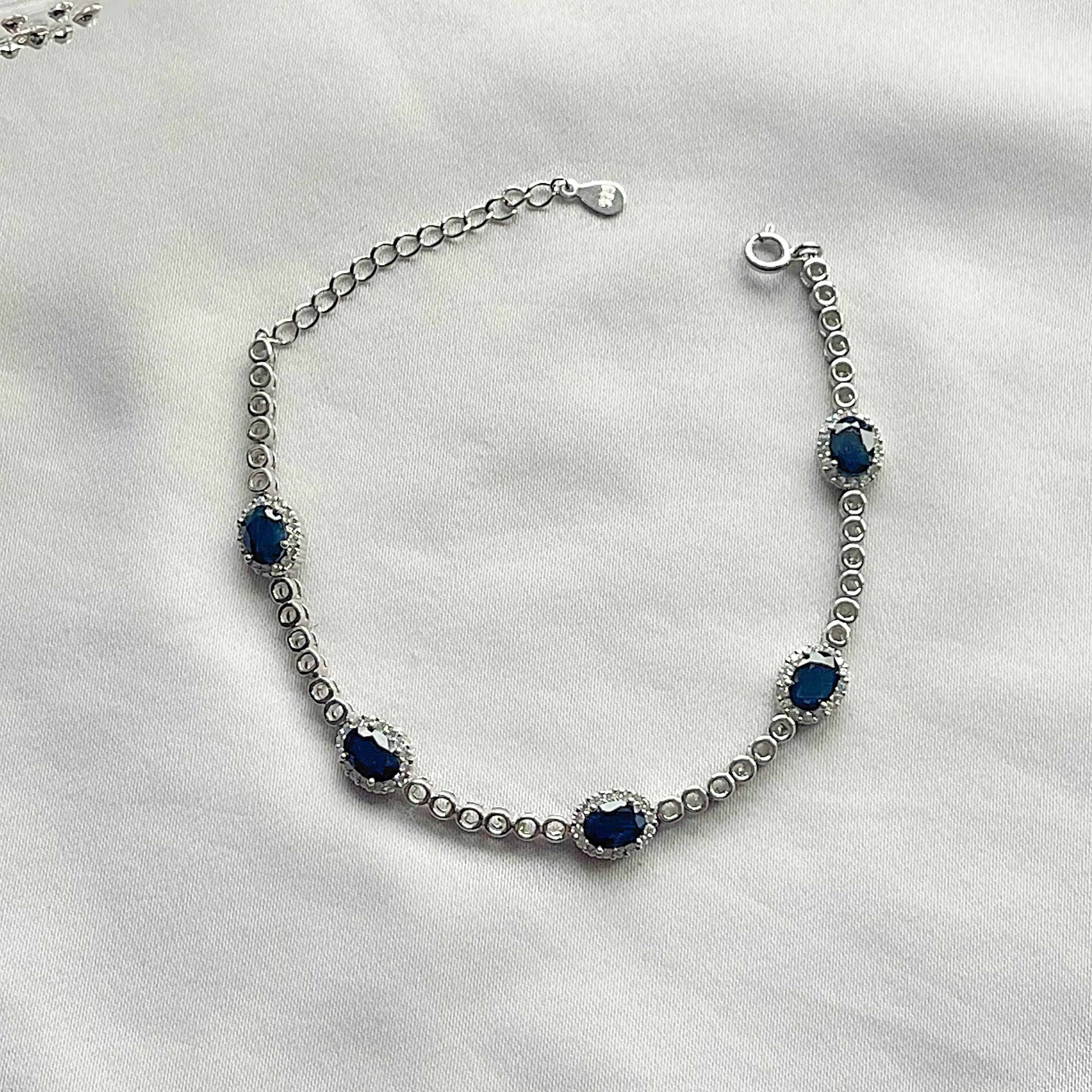 [Haleine]Gemstone Bracelet Pale Blue★男女共用 Haleine]Gemstone Bracelet Pale Blue☆男女共用 mountain-blue