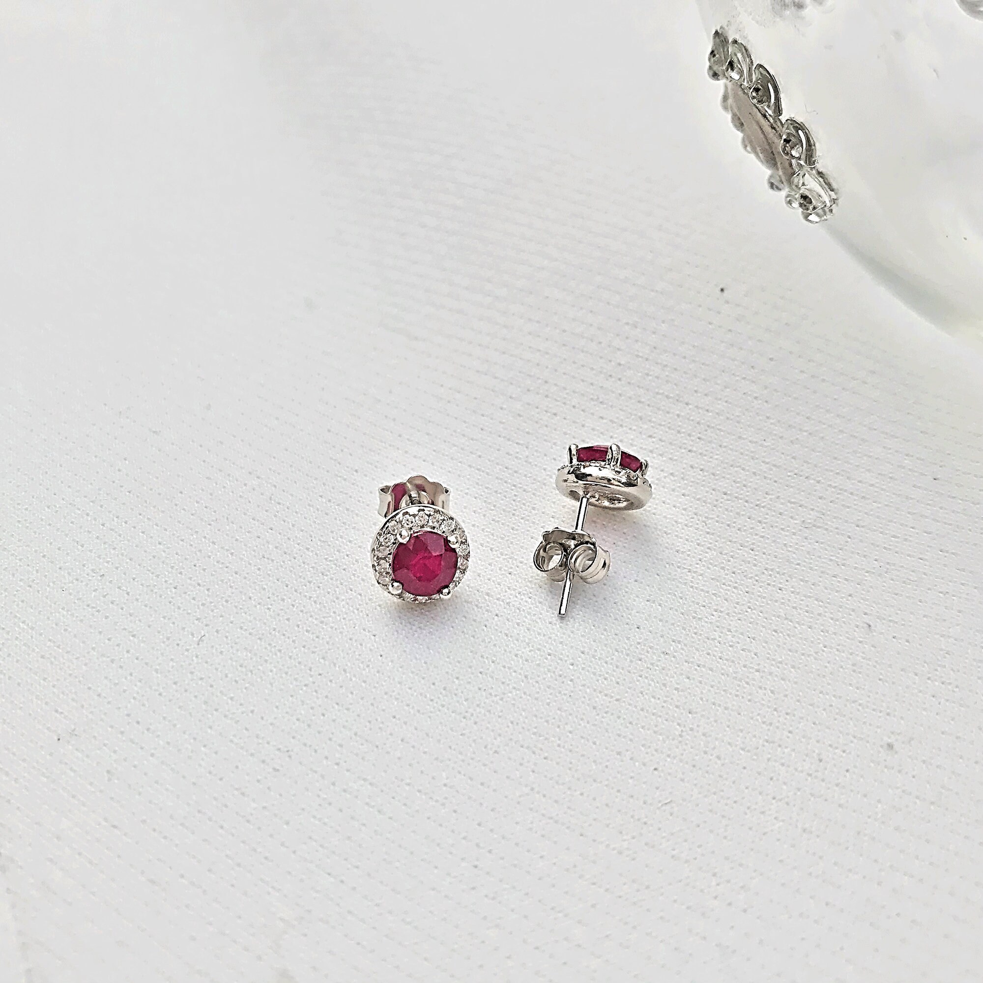 ルビースタッドピアス ルビー スタッドピアス 純金ピアス｜レディース,ピアス