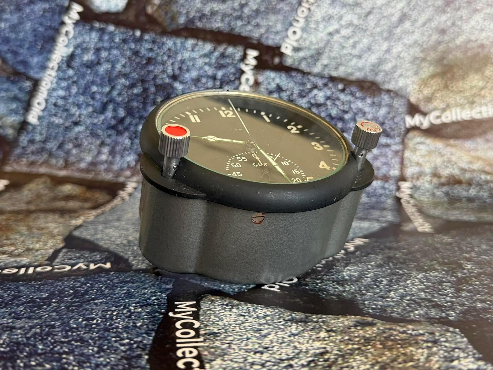 Vintage Soviet Aircraft Cockpit Clock 60chp USSR Aviation Instrument ...