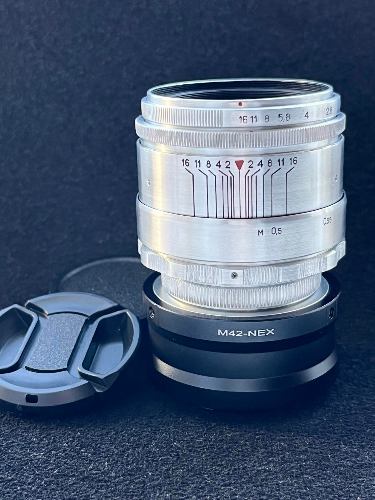 Helios442 58mm F2 Lens, Adapter Sony E NEX, Vintage Soviet Lens