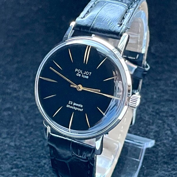 Wrist watch Poljot de luxe, 23 Jewels, rare watch, Vintage watch, POLJOT watch Ultra Slim