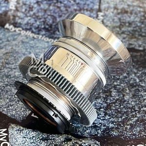 Anamorphic Lens Helios-44-2 KMZ 58mm f/2.0 Cine mod, Flare and Oval Bokeh, Vintage Silver Anamorphic Lens Canon EF Mount